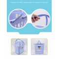 Customized plastic storage laundry basket with handle